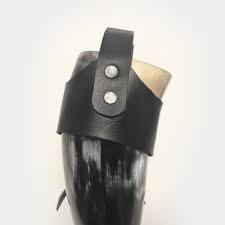 Cuerno de buey medieval vikingo natural 100% hecho a mano con soporte de cuero Cuernos de buey a precios más baratos de ágata India - Product Image 3