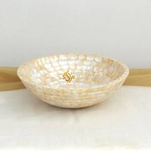 Bol de nourriture de table décoratif au design exclusif, forme personnalisée plaquée or, ustensiles de cuisine, bol de service japonais indien - Product Image 5