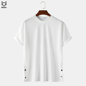 Stampa Fusion: <span class=keywords><strong>dove</strong></span> l'innovazione incontra il trasferimento di calore da uomo in tinta unita con bottone a scatto con Design regolare t-shirt a maniche corte in cotone