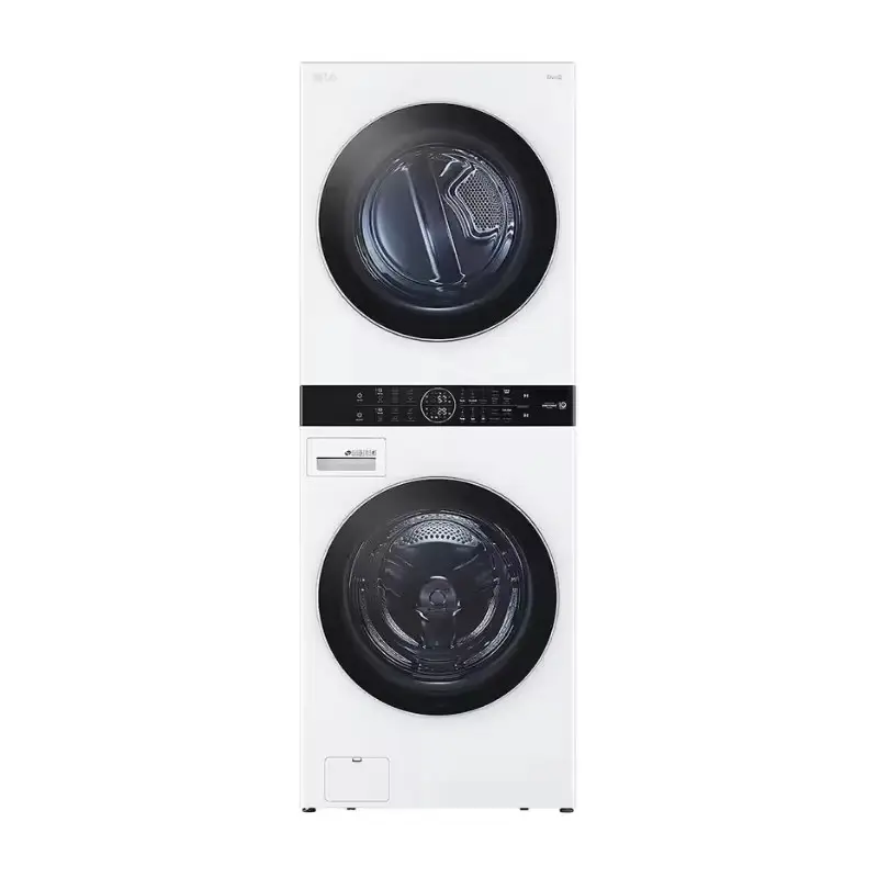 הנמכר ביותר LG WKEX200HWA קומפקטי 2 ב-1 משולבת כביסה ומייבש 27 אינץ' מכונת כביסה 6 מחזורים, מרכז כביסה