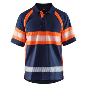 Polo de travail personnalisé à bandes réfléchissantes haute visibilité, respirant, uniforme de sécurité pour la construction et l'industrie - Product Image 4