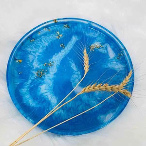 Plato Redondo de Resina para Servir, Plato Duradero, Perfecto para Regalar o Decorar Interiores - Product Image 1