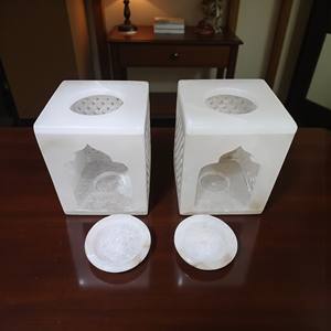 เทียนหอมลายเส้นสีขาวดีไซน์ใหม่ทำมือตกแต่งบ้านที่ทันสมัย - Product Image 2