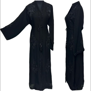 ชุดเดรสมุสลิมผ้าชีฟองสองชั้นแบบดั้งเดิมสำหรับผู้หญิงเสื้อผ้าอิสลามแบบเปิดโล่งหรูหรา - Product Image 3