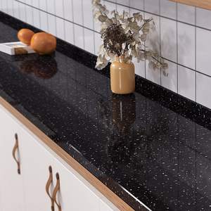 Dalles de granit noir Galaxy, surface polie, design moderne, pierre naturelle pour usage extérieur, motif de lignes parallèles, carrelage en bloc - Product Image 6