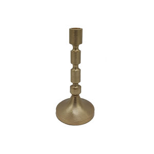 Bougeoir conique en métal de couleur or au look royal bougeoir en fer pour décoration d'éclairage de table de mariage et de noël - Product Image 1