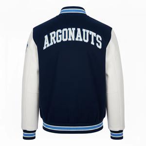 Veste universitaire en laine d'hiver avec poignets et col côtelés, service OEM, MOQ 100 pièces - Product Image 4