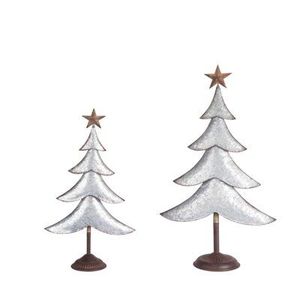 Silver Tidings Christmas Metal Ornament Escultura Elegante y Durable Holiday Display Piece - Product Image 5