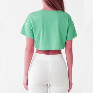 เสื้อยืดผู้หญิงแขนสั้นเข้ารูปเสื้อครอปเซ็กซี่เสื้อครอปฤดูร้อนเซ็กซี่ - Product Image 4