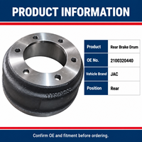 Tambour de frein arrière 2100320440 pour camion JAC N80 N90, ensemble tambour de frein, essieu arrière, pièces détachées automobiles en gros