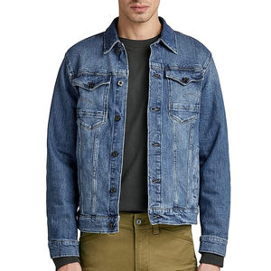 Veste en jean à col montant et impression de logo personnalisé de haute qualité hommes femmes 100% toile de coton Style décontracté hiver long nouveau - Product Image 6