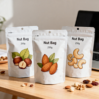 Sachet Doypack Personnalisé avec Fermeture Éclair pour Snacks à Base de Noix, Impression Logo, Conception Éco-Responsable, Prix Usine OEM
