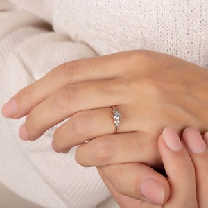 Anillo de estilo bohemio de Plata de Ley 925 para mujer con Topacio blanco, piedra preciosa, joyería de boda hecha a mano, regalo para el amor - Product Image 5