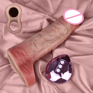 זכר מינית זכר רטט הפין שרוול 100% דילדו חלול עמיד למים עם 10 מצב עיכוב ejaculation הגברי extender צעצועים - Product Image 3