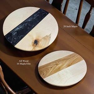 Factory Wholesale Epoxy Resin Serving Tray Resin Acacia Wood Wooden Platter with Resin Art - Product Image 5