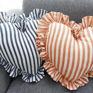 Latest Bohemian Designer <b>Pillow</b> Striped Cotton Ruffle Flange Cushion Covers Vintage Woven Decorative Frill Ruffled <b>Throw</b> <b>Pillow</b> - Product Image 6