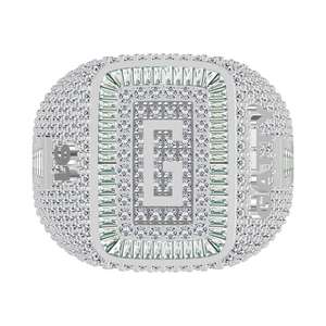 แหวนทองคำแท้ 10K ตัวอักษร G สำหรับผู้ชาย สไตล์ฮิปฮอป ประดับเพชรโมอิสซาไนต์ทรงบาแก็ตต์ รับรองโดย IGI งานฝีมือประณีต ดีไซน์เต็มวง สำหรับงานปาร์ตี้ ขายส่งตามสั่ง - Product Image 3