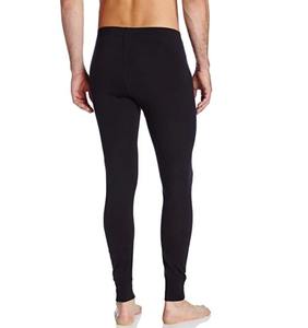 Polyester/Cotton Base Layer Bottoms Pants <b>Men</b> Thermal <b>Underwear</b> <b>Long</b> Johns Plus Size High Waist Heavyweight Warm - Product Image 4
