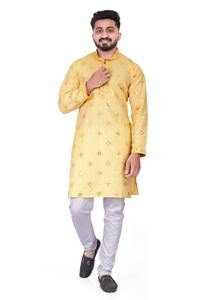 Kurta en coton léger pour adultes Impression dessinée à la main Design tendance pour les fêtes de mariage Tenue décontractée dans toutes les tailles - Product Image 4