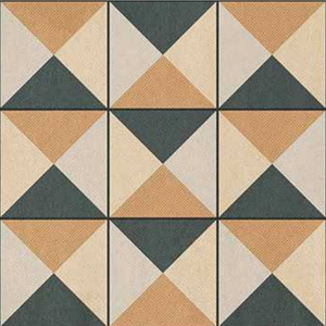 Modelo 50188 Marrón-Beige Diseño cuadrado Suelo de porcelana 400x400mm Espacio exterior Azulejos Fuerza suprema-12mm por NOVAC CERAMIC - Product Image 3