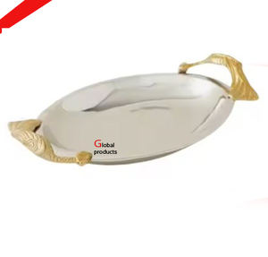 Plateau de service en acier inoxydable fini argent de qualité supérieure pour hôtel et restaurant à la maison - Product Image 4