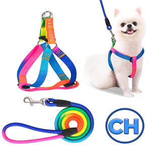 Set Guinzaglio e Pettorina per Animali Domestici Stile Semplice, Riflettente, Traspirante in Nylon e Corduroy, Personalizzabile per Gatti Taglie S M XL - Product Image 2