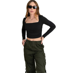 Crop Tops pour femmes vente en gros en vrac Fitness Crop Tops pour dames Crop Tops pour femmes avec logo personnalisé - Product Image 6