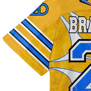 Deportes Fan Impreso Suéteres Boxy Fit Fútbol Americano Jerseys Nuevo Diseño Malla Sublimada Mangas Cortas Transpirable Tallas grandes - Product Image 5