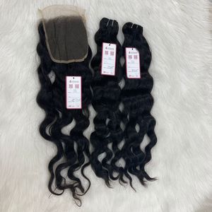Body Wavy 100% Raw Vietnamese Human Hair Bundles with HD Lace Closure Mink Cuticle Aligned Virgin Hair Extensions Vendors - Product Image 1
