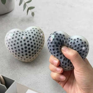 Heart-Shaped Stress Relief Squishy Anti-Anxiety PVC Silicone <b>Rubber</b> <b>Plastic</b> and Foam Squeeze Toys for Children 5-7 Years Old - Product Image 2