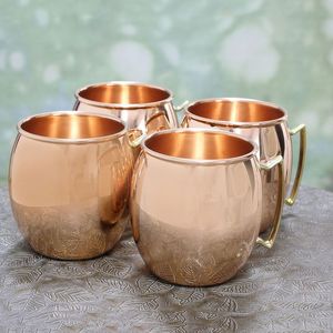 Mug en cuivre poli à la main avec un éclat chaleureux et une présence audacieuse adapté aux cocktails ou aux occasions de cadeaux - Product Image 5