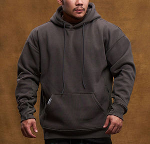 Hot Selling Plus Size Unisex Custom Logo Kangaroo Pocket Drawstring <b>Oversize</b> <b>Fleece</b> <b>Hoodie</b> for Outdoor Gym Wear Body Builders - Product Image 3