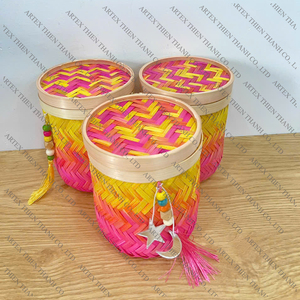 Gergean Occasion Arabian High Quality Bamboo Box Ramadan Woven Bamboo Boxes with accessories Decorative Made in Vietnam - Product Image 2