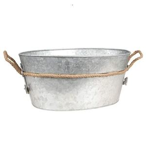 Tina de fiesta de bebidas ovalada de acero inoxidable personalizada al por mayor manijas ecológicas/certificado CE para cerveza vino bebidas al aire libre - Product Image 2