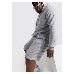 Conjuntos de Sudadera con Capucha y Pantalones Cortos para Hombre, Tallas Grandes, Color Sólido, Secado Rápido, Colores Personalizados, Servicio OEM, Venta al Por Mayor - Product Image 3