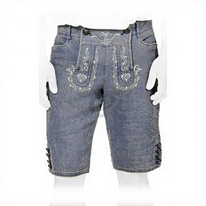 Pantalones Cortos Vaqueros Vintage para Hombre, 100% Algodón, Ecológicos, Impermeables, Transpirables, de Secado Rápido, con Bordado, 300g, Casuales de Verano - Product Image 1