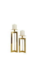 Bougeoir en métal sculpté détaillé complexe décoration de la maison classique pour la configuration de dîner de Pâques romantique Occasions de Noël - Product Image 6