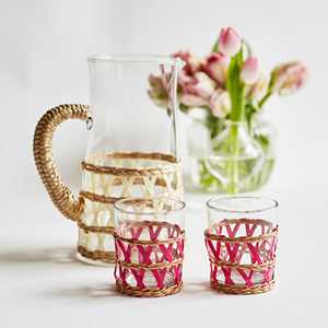 Manchon de tasse d'eau en jonc de mer tissé à la main couvre verre couvercle anti-brûlure porte-tasse à café accessoires de cuisine à domicile - Product Image 3