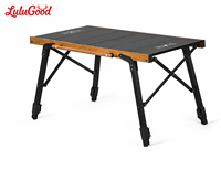 Table de camping pliante en alliage d'aluminium IGT, mobilier d'extérieur réglable en hauteur pour barbecue, cuisine mobile, café et thé