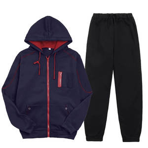 Conjunto Deportivo de Felpa para Hombre, 100% Algodón, Personalizado, de Secado Rápido, Estilo Urbano, Pantalones y Sudadera Transpirables de Alta Calidad para Invierno - Product Image 1