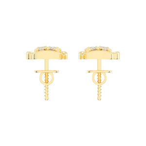 AIER-1057 Classic Sparkling Diamond Boucles d'oreilles pour les femmes pour en or jaune platine ou or blanc et or rose - Product Image 4