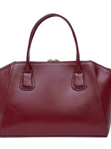 กระเป๋าถือหนังสีแดงเลือดหมูสไตล์วินเทจ ดีไซน์ทรงแข็ง พร้อมหูหิ้ว สำหรับผู้หญิง เหมาะสำหรับงานทางการ งานเลี้ยง งานแต่งงาน ของขวัญ - Product Image 2