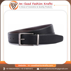 Ceinture formelle pour homme en cuir véritable sur mesure avec boucle à ardillon en laiton 40 mm/largeur personnalisée, légère et durable - Product Image 6