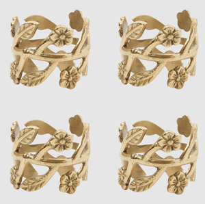 Wholesale Decorative Metal <b>Napkin</b> Ring Floral Design Golden Handmade <b>Napkin</b> Ring For Wedding Parties & Festivals Use - Product Image 6