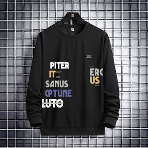 Nouveau sweat-shirt à col rond patchwork pour homme, couleur contrastée, manches longues, pull-over, coupe ample, sweat-shirt - Product Image 3