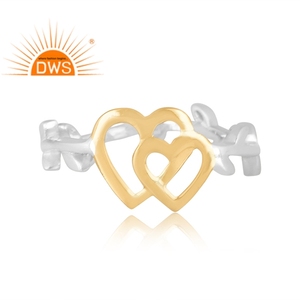 Nueva llegada fina plata esterlina corazón diseño declaración anillo joyería personalizada para mujer regalo para ella - Product Image 2