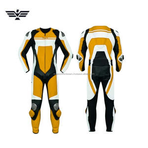 ชุดแข่งรถมอเตอร์ไซค์แบบชิ้นเดียวสำหรับผู้ชายรุ่นใหม่ล่าสุด คุณภาพพรีเมียม ดีไซน์ทันสมัยจาก Empire Trend Wear ผลิตจากหนังระบายอากาศ ป้องกันรังสียูวี แขนยาวเต็มตัว - Product Image 1