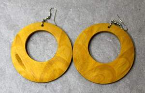 Pendientes de gota de madera orgánica vintage estilo de boda elegante - Product Image 4