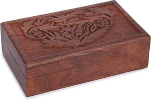 Hot Sale Wooden Storage <b>Box</b> Jali Carved & <b>Hinged</b> Lid <b>Box</b> Ideal <b>for</b> Keepsakes Trinkets Jewelry and Other Stash Wholesale - Product Image 2