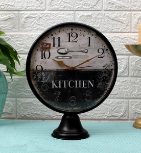 Ak Brass Enhancing Home Decor European inspired <b>Table</b> <b>Clock</b> Aesthetic <b>Table</b> Decor Illuminated by a Modern Metal Desk <b>Clock</b> - Product Image 1